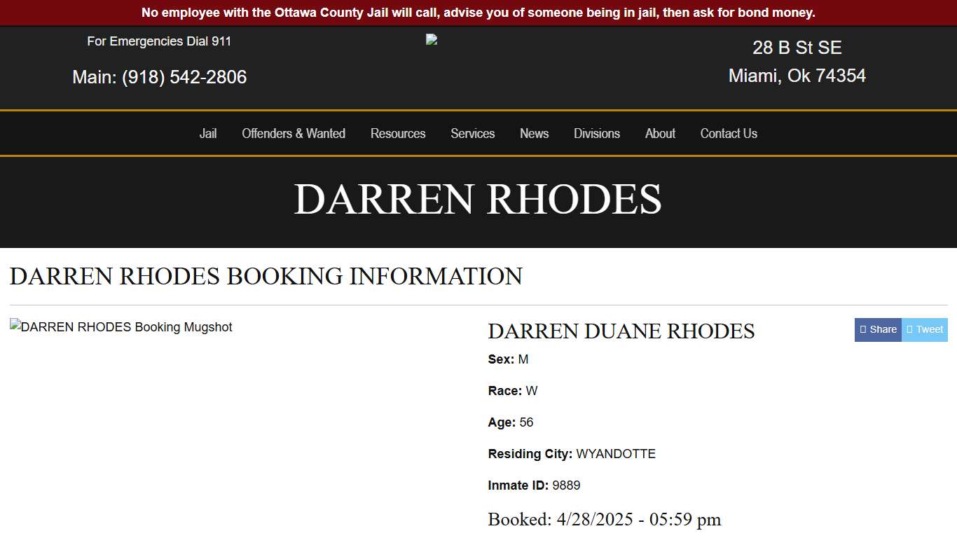DARREN RHODES - Ottawa County Sheriff's Office